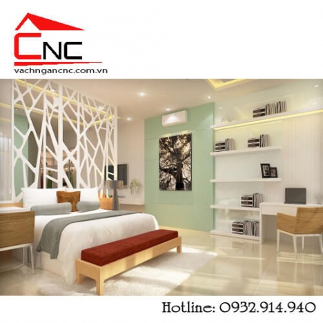 Mặc mưa gió vách ngăn phòng ngủ mẫu cnc gỗ đẹp vẫn HOT