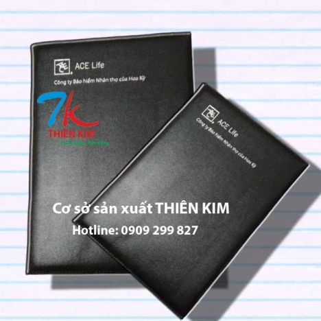 Nhà sản xuất bìa da có logo, may bìa da dập logo, nơi làm bìa folder da, đặt bìa da kẹp hồ sơ,