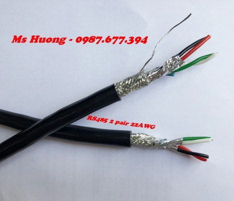 Twisted pair cable - cáp rs485 2pr 22awg, rs485 2 pair 24awg, 1pr awg18, 3p 16awg