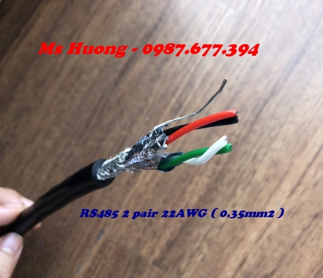Twisted pair cable - cáp rs485 2pr 22awg, rs485 2 pair 24awg, 1pr awg18, 3p 16awg