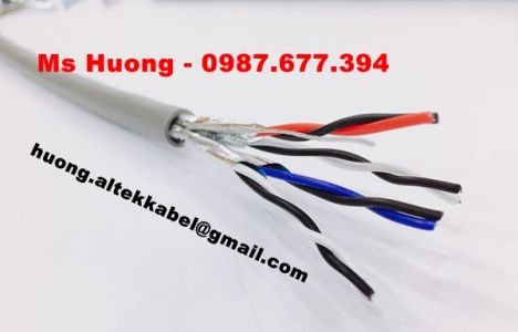 Twisted pair cable - cáp rs485 2pr 22awg, rs485 2 pair 24awg, 1pr awg18, 3p 16awg