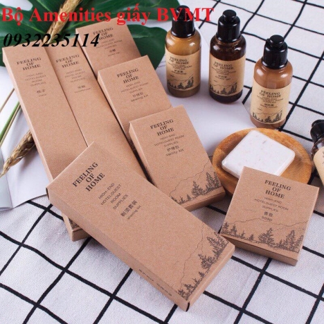 Bàn chải đóng túi giấy Bảo vệ môi trường và Bộ Amenities đóng túi giấy bảo vệ môi trường