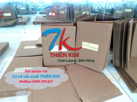 Xưởng sản xuất bìa sổ menu, nơi in quyển menu bọc da, làm bìa menu bằng da, in quyển menu trên da,