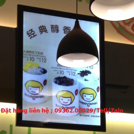Hộp đèn led menu cho quán cafe, trà sữa