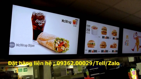 Hộp đèn led menu cho quán cafe, trà sữa