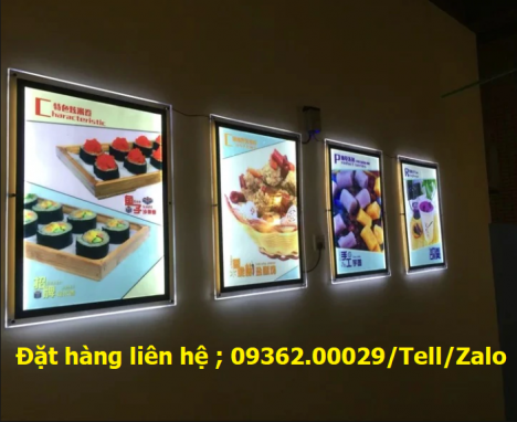 Hộp đèn led menu cho quán cafe, trà sữa