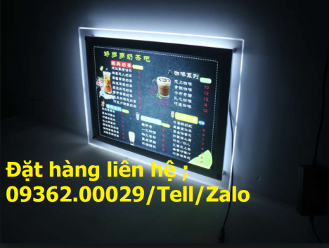 Hộp đèn led menu cho quán cafe, trà sữa