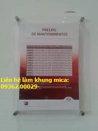 Những mẫu khung mica treo tường sử dụng nhiều