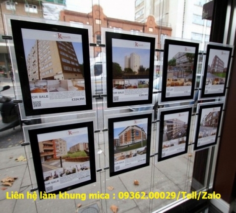 Những mẫu khung mica treo tường sử dụng nhiều