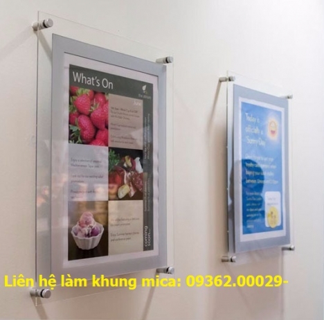 Những mẫu khung mica treo tường sử dụng nhiều