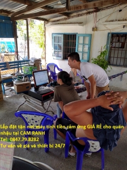 Lắp đặt  trọn bộ máy tính tiền giá rẻ tại CAM RANH cho quán ăn /quán nhậu /nhà hàng