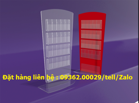 Các mẫu kệ đựng tạp trí , sách báo bằng mica –Gia công nhiều loại