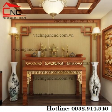 Quận Tân Phú làm mẫu vách ngăn phòng thờ cnc hoa văn
