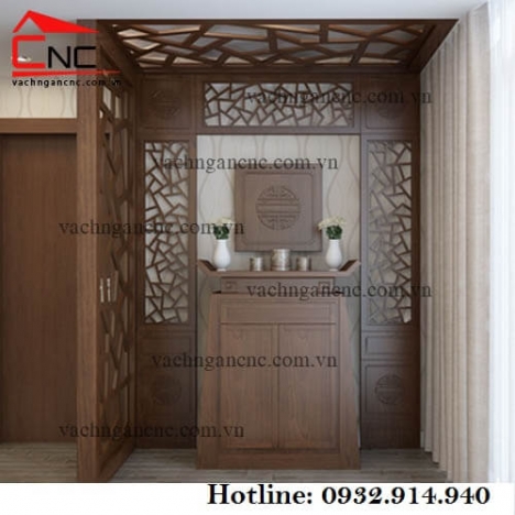 Quận Tân Phú làm mẫu vách ngăn phòng thờ cnc hoa văn
