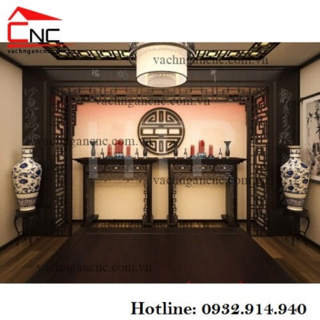 Quận Tân Phú làm mẫu vách ngăn phòng thờ cnc hoa văn