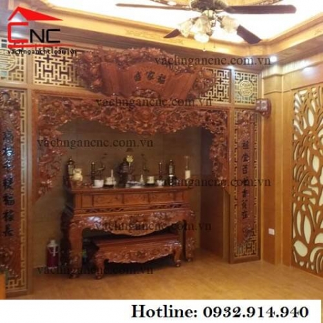 Quận Tân Phú làm mẫu vách ngăn phòng thờ cnc hoa văn