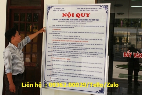 Nhân làm các biển nội quy, biển hướng dẫn theo yêu cầu