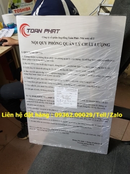 Nhân làm các biển nội quy, biển hướng dẫn theo yêu cầu