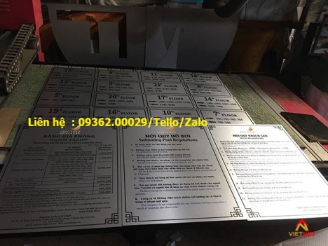 Nhân làm các biển nội quy, biển hướng dẫn theo yêu cầu