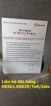 Nhân làm các biển nội quy, biển hướng dẫn theo yêu cầu