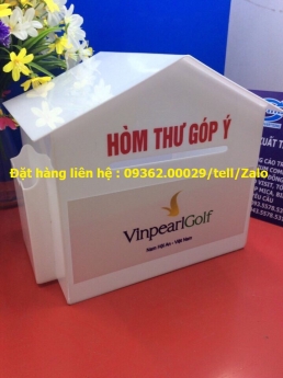 Hòm thư góp ý treo tường màu trắng sữa