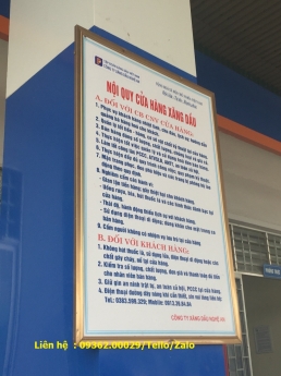 Nhân làm các biển nội quy, biển hướng dẫn theo yêu cầu