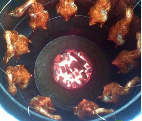 Lò quay gà vịt dùng kính 546