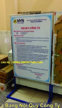Nhân làm các biển nội quy, biển hướng dẫn theo yêu cầu
