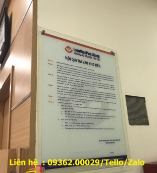 Nhân làm các biển nội quy, biển hướng dẫn theo yêu cầu