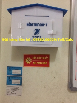 Hòm thư góp ý treo tường màu trắng sữa