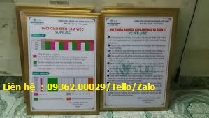 Nhân làm các biển nội quy, biển hướng dẫn theo yêu cầu