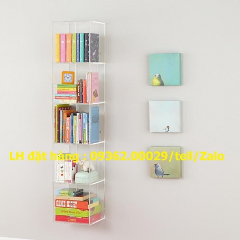 Sản phẩm kệ mica trưng bày sách báo, catalog, tài liệu