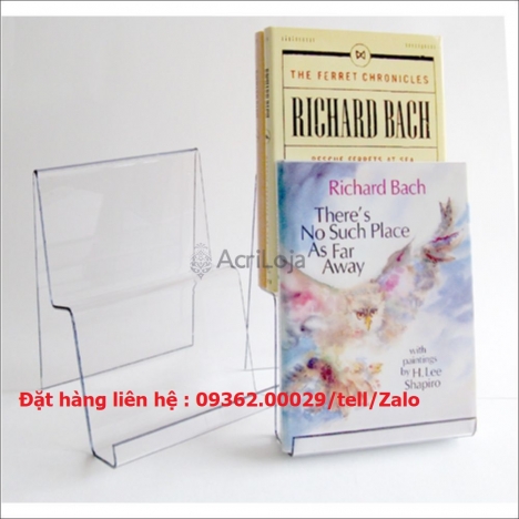 Sản phẩm kệ mica trưng bày sách báo, catalog, tài liệu
