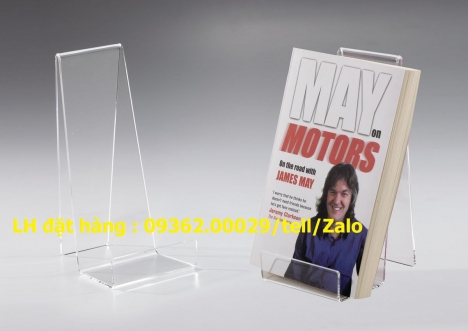 Sản phẩm kệ mica trưng bày sách báo, catalog, tài liệu