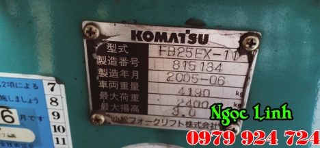 xe nâng điện ngồi lái 2.5 tấn komatsu