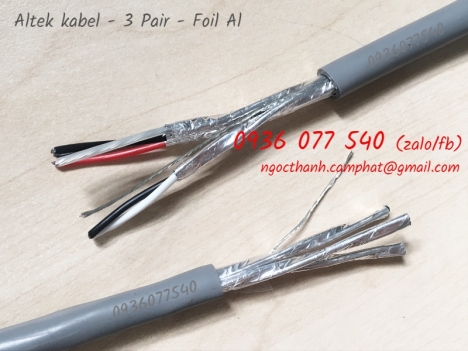 Cáp tín hiệu 3 Pair 22 AWG, cáp xoắn chống nhiễu Altek kabel