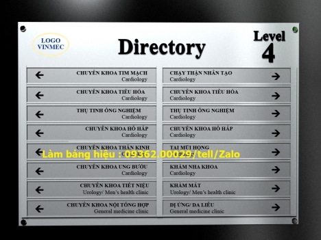 Các loại biển chỉ dẫn- CUng cấp các loại biển chỉ dẫn cho tòa nhà