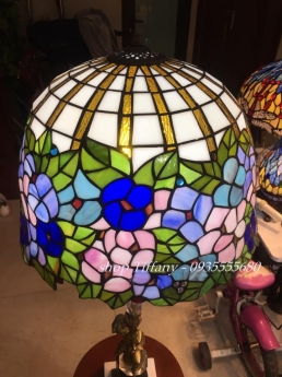 Đèn Bàn Tiffany Hoa Đậu Tía Mỹ Cổ