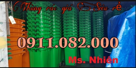 Nơi xả kho thùng rác 120 lít 240 lít 660 lít giá rẻ tại cần thơ- 0911.082.000