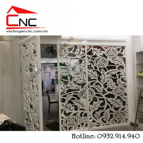 Vách ngăn phòng khách với bếp và bộ sưu tập mẫu vách cnc