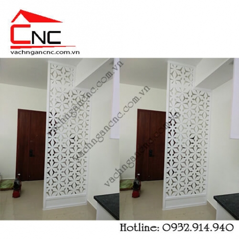 Vách ngăn phòng khách với bếp và bộ sưu tập mẫu vách cnc