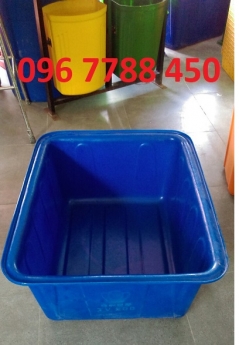 Thùng nhựa chữ nhật 500lit 1 lớp nuôi cá trồng rau chứa nước