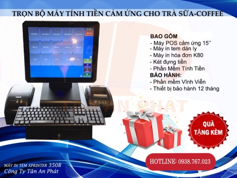 Bán máy POS cảm ứng tính tiền cho Trà Sữa tại Cầu Giấy Hà Nội