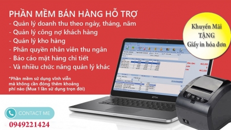 Bán phần mềm tính tiền và máy in hóa đơn cho quán nhậu tại Tân Hiệp