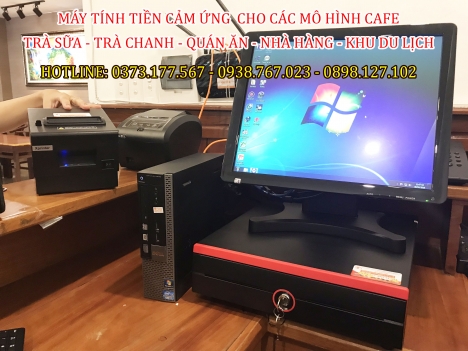 TRỌN BỘ Máy Tính Tiền cảm ứng cho Quán Trà Sữa Lắp Tại Nghệ An