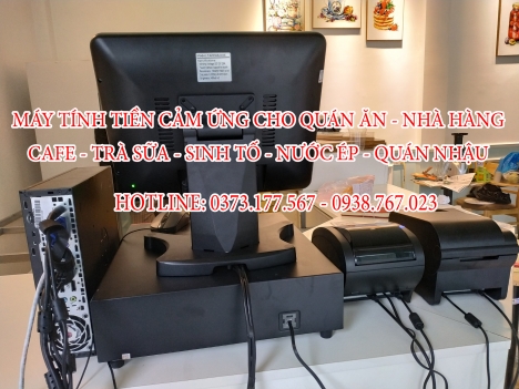 TRỌN BỘ Máy Tính Tiền cảm ứng cho Quán Trà Sữa Lắp Tại Nghệ An