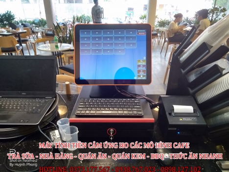TRỌN BỘ Máy Tính Tiền cảm ứng cho Quán Trà Sữa Lắp Tại Nghệ An