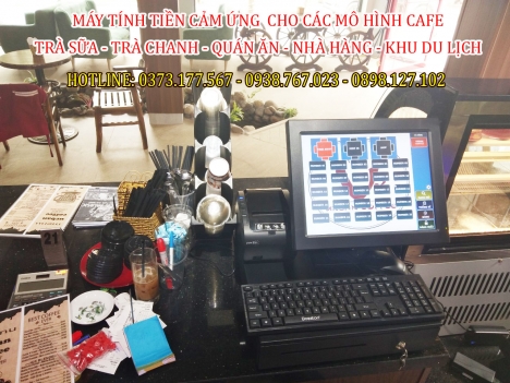 TRỌN BỘ Máy Tính Tiền cảm ứng cho Quán Trà Sữa Lắp Tại Nghệ An