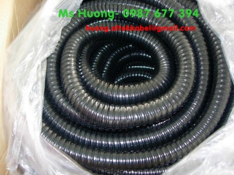 Ống ruột gà - Đầu nối ống ruột gà với ống thép trơn