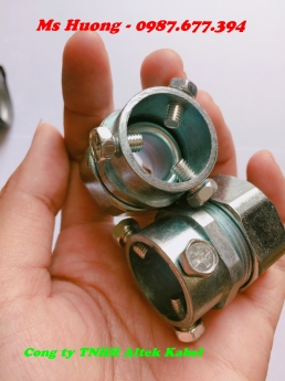 Ống ruột gà - Đầu nối ống ruột gà với ống thép trơn